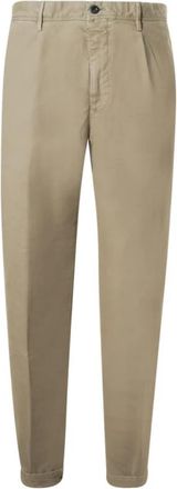 Incotex Verfijnde Broeken - Heren - Chinos - Beige - W33 - Katoen - Broeken