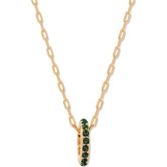 Brook & York Gabby Birthstone Necklace in Gold/May at Nordstrom
