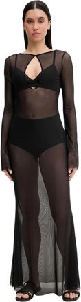 Bond-Eye Strandjurk - Dames - Strandmode - Zwart - M/L - Nylon - Badmode