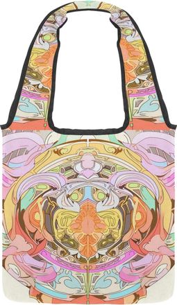 Generic 871125_4 Reversible Canvas Shoulder Tote - Double-Sided Print, 12oz Cotton, 27cm Drop, Fold-Flat Bag for Travel, Shopping, Street Outings