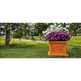 Monacis Vaso De Pol&iacute;mero Monacis Cuadrado Milerighe Terracota Cm 40 (40x40x33h)