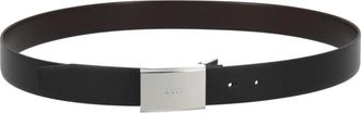 HUGO BOSS Omkeerbare leren riem met logoboucle - Heren - Riemen - Zwart - ONE Size - Leer - Accessoires