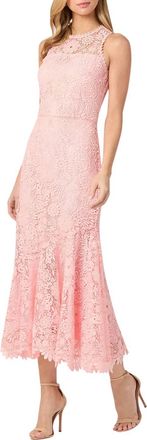 Shoshanna Anamaria Midi Dress In Peony