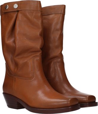 Isabel Marant Womens Brown Leather Ankle Boots