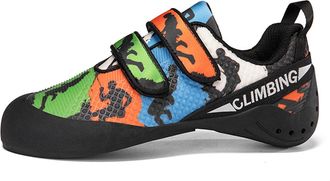 Generic Unisex Lightweight Rock Climbing Boulder Shoes - Durable Anti-Slip Outdoor Gym Sports Climbing Shoes for Beginners (Blue Green Orange,4.5)