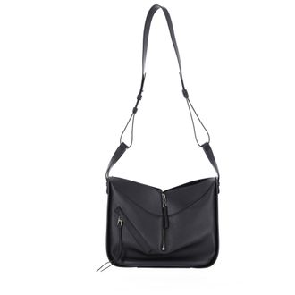 Loewe Womens Small Hammock Bag in Black Calfskin Leather - One Size