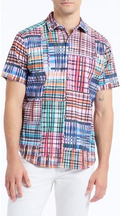 Robert Graham Murdoch Short Sleeve Button-Up Shirt in Multi at Nordstrom, Size Xxx-Large