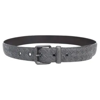 Bottega Veneta Pre-owned Belts, male, Gray, Size: ONE SIZE Pre-owned Intrecciato Leather Belt