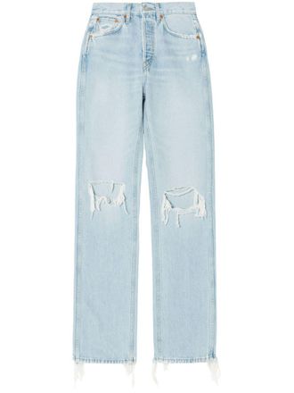 Re/Done high-rise loose jeans - women - Organic Cotton - 28 - Blue