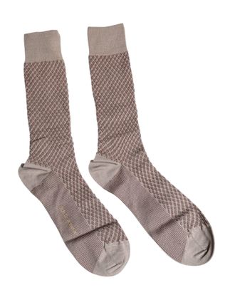 Dolce & Gabbana Brown Solid Dg Logo Mid Calf Men Socks Clothing