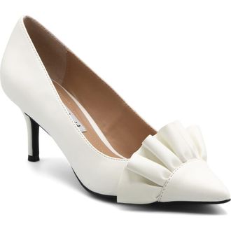 Charles by Charles David Arvine Ruffle Pump in White at Nordstrom Rack, Size 8.5