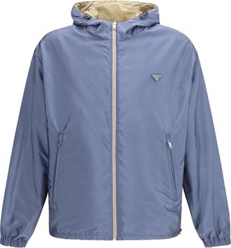 Prada Mens Reversible Re-Nylon Down Jacket Cammello+aviazione Recycled Polyamide Coat