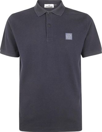 Stone Island Polo con applicazione logo - Blu