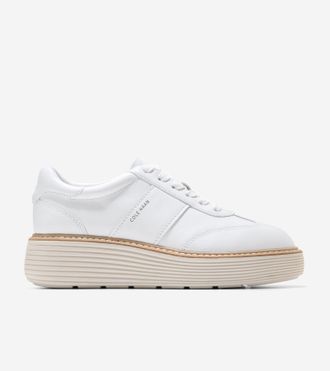 Cole Haan Womens &Oslash;riginal Grand Max Platform Sneakers - White Size 10.5
