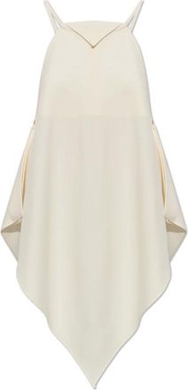 Balenciaga Sleeveless Tops, female, Beige, Size: 2XS Sleeveless Asymmetrical Top