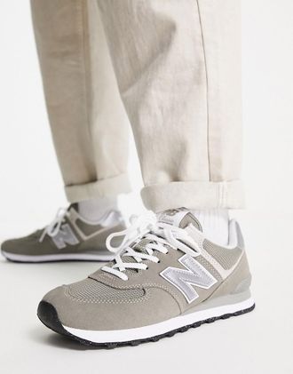 New Balance 574 - Sneakers grigie e bianche-Grigio