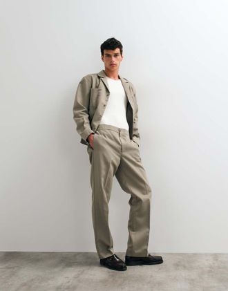 Asos Pantaloni dritti eleganti verde salvia in coordinato