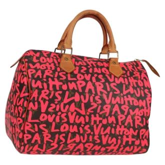 Louis Vuitton Tweedehands Canvas handtassen - Dames - Pre-owned - Rood - Maat: ONE Size Leer