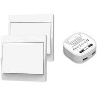 OEM Interruptor De Pared Inal&aacute;mbrico, Sin Pilas, Con Control Remoto, Interruptor Bidireccional, Autoalimentado, Sin Cableado, Transmisor Para Panel De Par