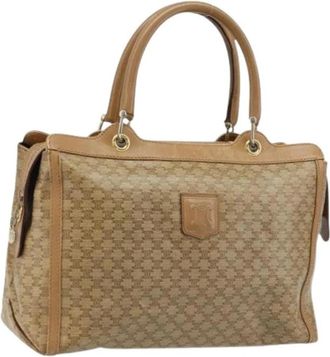 Celine Pre-owned Canvas Handtas - Dames - Vintage Handtas - Beige - ONE Size - Leer - Vintage