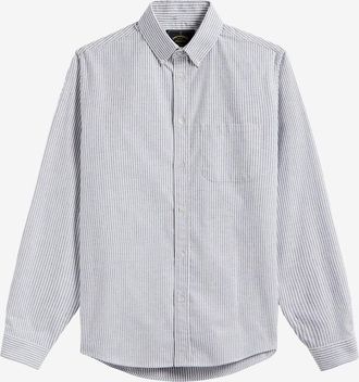 Portuguese Flannel Gestreiftes Hemd mit amerikanischem Kragen Oxford Stripe