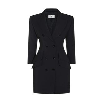 Elisabetta Franchi Vestido Sastre Cruzado - Dresses - Mujer - Negro - L