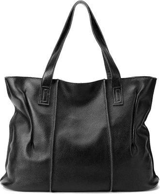 Generic Compatible For Womens Large Capacity Cowhide Handbag Female Retro Bags Ladies Real Natural Cow Leather Shoulder Bag(K)