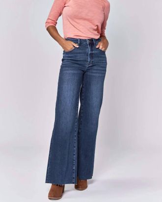 Dear John Denim Fiona High Rise Wide Leg Jeans In Star Demand