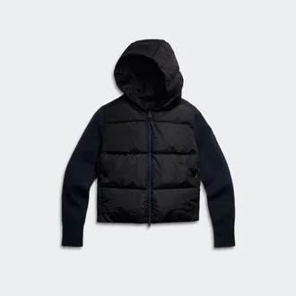 Canada Goose Chandail &agrave; capuchon en tricot matelass&eacute; large HyBridgeMD Tonal Disc (Femmes, Glade Green, TG)