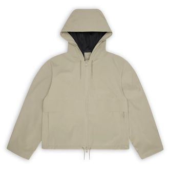 Rains Suva Hardshell Short String W Jacket Regenjacke f&uuml;r Damen | beige/grau