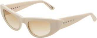 Marni Off-White Zonnebril Netherworld Stijl - Dames - Zonnebrillen - Wit - 53 MM - Accessoires