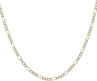 Italian Gold, Inc 10K 2.25Mm Pave Semi-Solid Figaro Necklace