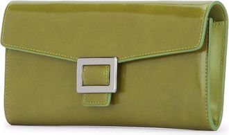 Roger Vivier Womens Vivier Wallet Green Patent Leather