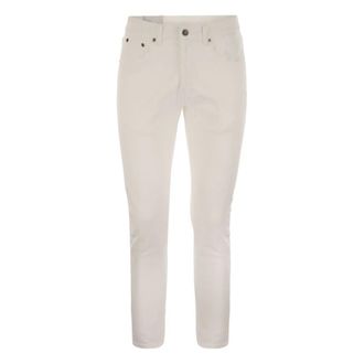 Dondup Dian Carrot-Fit Jeans - Heren - Slim Fit Jeans - Wit - W35 - Katoen - Jeans