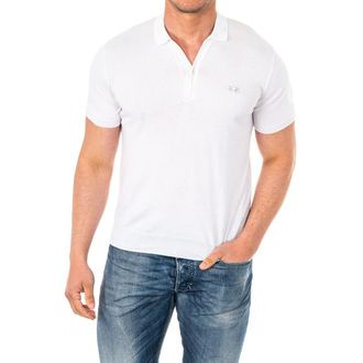 La Martina La Martina Mens Short-sleeved polo shirt with classic cut and lapel collar HMSA01 for men - White Cotton - Size 3XL