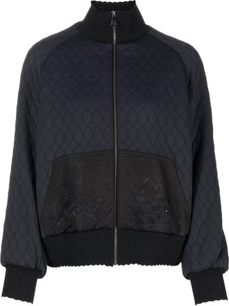 Shiatzy Chen Genisis quilted embroidered jacket - women - Polyester - 38 - Black