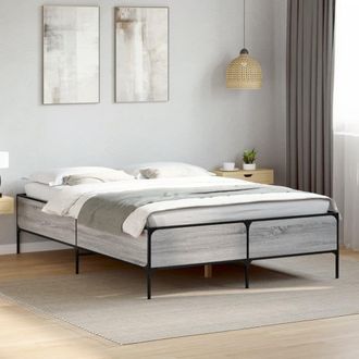 Berkfield Home Bed Frame without Mattress Grey Sonoma 120x190 cm Small Double