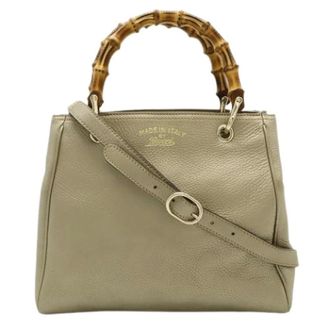 Gucci Borsa a spalla vintage Pre-owned in bamb&ugrave; - - Pre-owned - Donna - Grigio - ONE SIZE