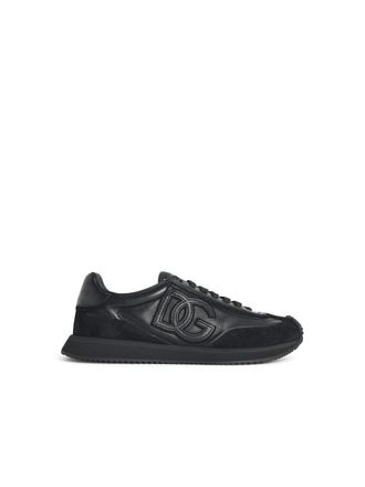 Dolce & Gabbana Schwarze Lear-Sneaker Cushion von Dolce & Gabbana