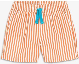 primary Baby Swim Trunk In Stripe in Cantaloupe White Stripe at Nordstrom, Size 18-24M