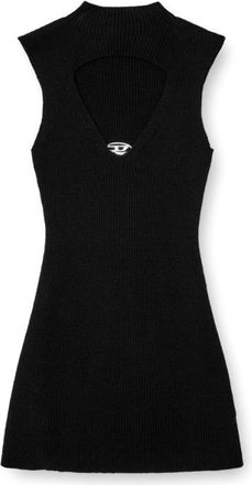 Diesel M-Oloni Short - Dames - Korte kleedjes - Zwart - M - Wol - Kleedjes