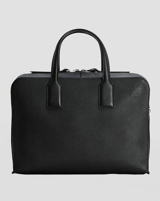 Loewe Mens Goya Thin Leather Briefcase Bag