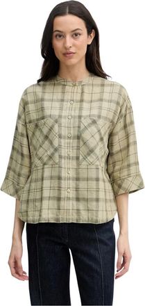 Barbour Blouses - Dames - Blouses - Groen - XL - Linnen - Overhemden
