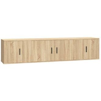 vidaXL Vidaxl - Set De Muebles Para Tv 3 Pzas Madera Contrachapada Roble Sonoma