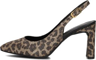Unisa Schoenen, Dames, Bruin, 39 1/2 EU, Bronzen Winna Pumps met Blokhak