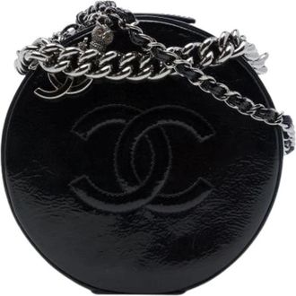 Chanel Pre-owned Patent Leather Satchel - Dames - Vintage Schoudertas - Zwart - ONE Size - Leer - Vintage