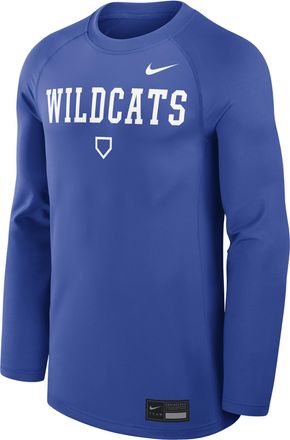 Nike Kentucky Dugout Game Time Nike Mens Dri-FIT College Long-Sleeve T-Shirt in Blue | 013D4EVNKY-NHU