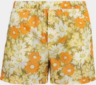Valentino Garavani Men & apos;s Floral Logo Swim Trunks