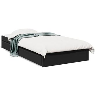 Berkfield Home Bed Frame with Drawers without Mattress Black 90x190 cm Single