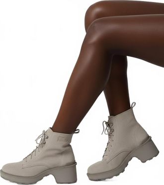 Sorel Womens Hi-Line Heel Lace Boot In Omega Taupe, Wet Sand